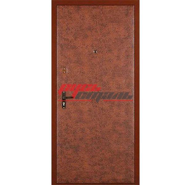 дверь недорогая с отделкой - винилискожа с двух сторон полотна